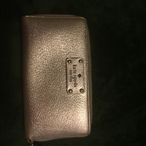 Kate Spade Gold Pebbled Leather wallet